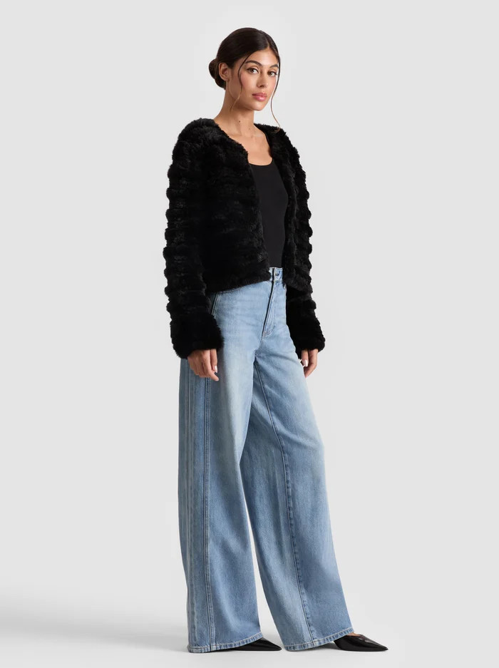 FAWN FAUX FUR JACKET | Alice + Olivia