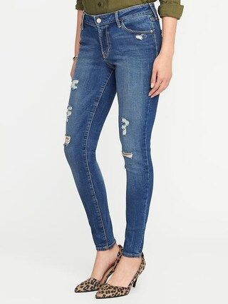 Old Navy Mid Rise Distressed Rockstar Jeans For Women Size 0 Regular - Angel island | Old Navy US