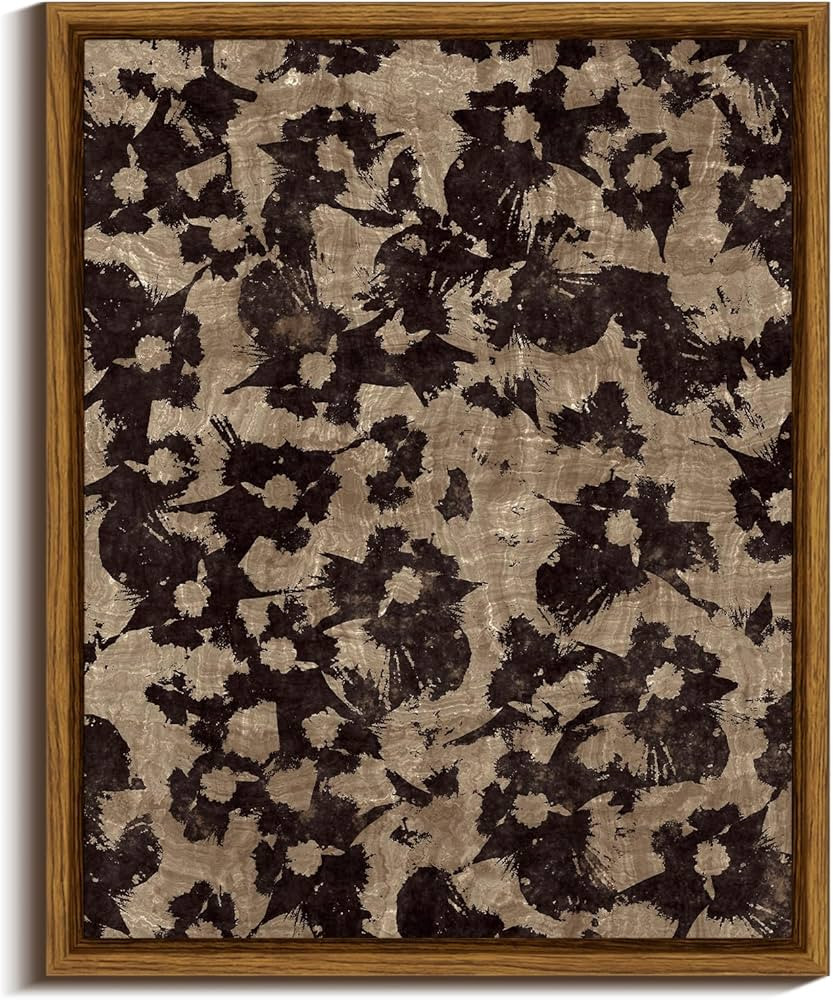 VIYYIEA Vintage Framed Canvas Wall Art Home Decor Gifts Black Floral Wall Art Prints Artwork Fren... | Amazon (US)