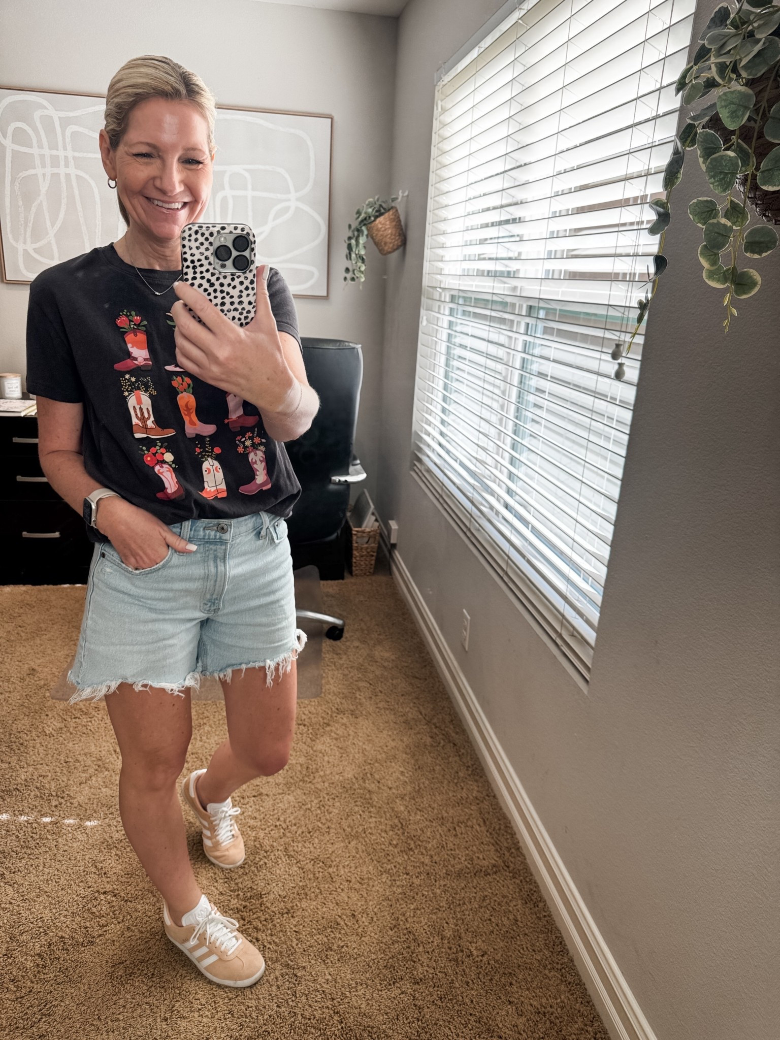 Saturday casual outfit of the day in my favorite Abercrombie Dad shorts and Adidas sneakers. 

My Target graphic tee is old but I found a cute Amazon version for a similar look. 

#LTKOver40 #LTKFestival #LTKootd