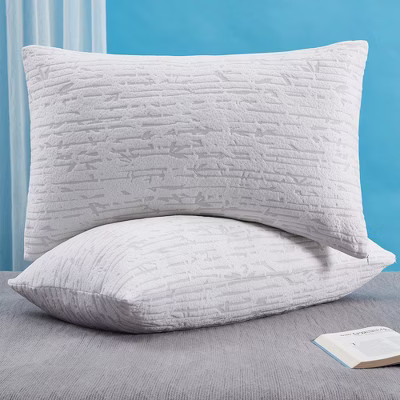 Nestl Memory Foam Bamboo Pillow, King Size Set of 2 Memory Foam Adjustable Pillows with Removable Cover | Target