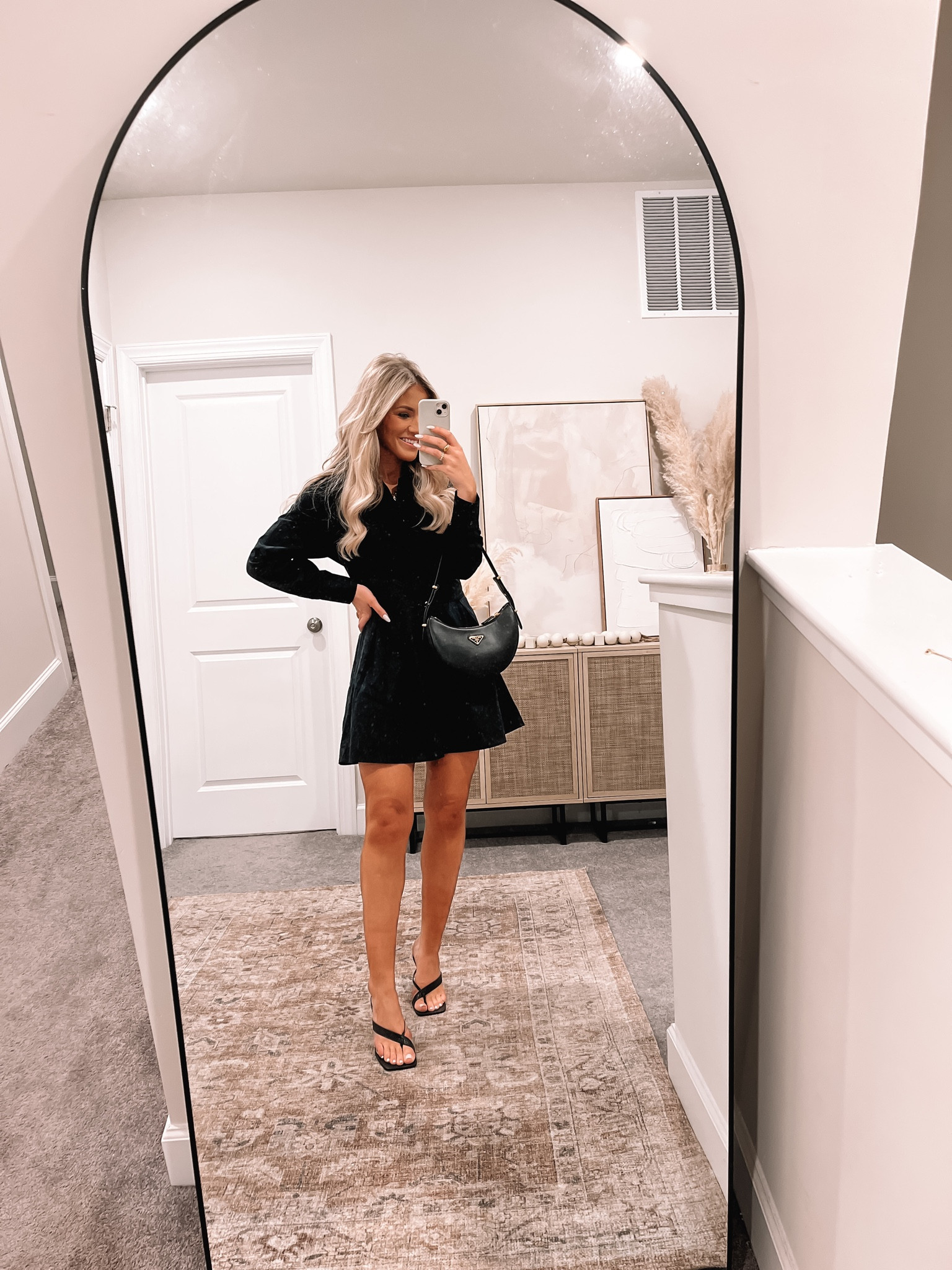 Gorgeous black button up dress! How cute would this be for a date night? Wearing a small and it fits TTS. I’m 5’3”. 

#LTKSpringSale #LTKfindsunder100 #LTKSeasonal