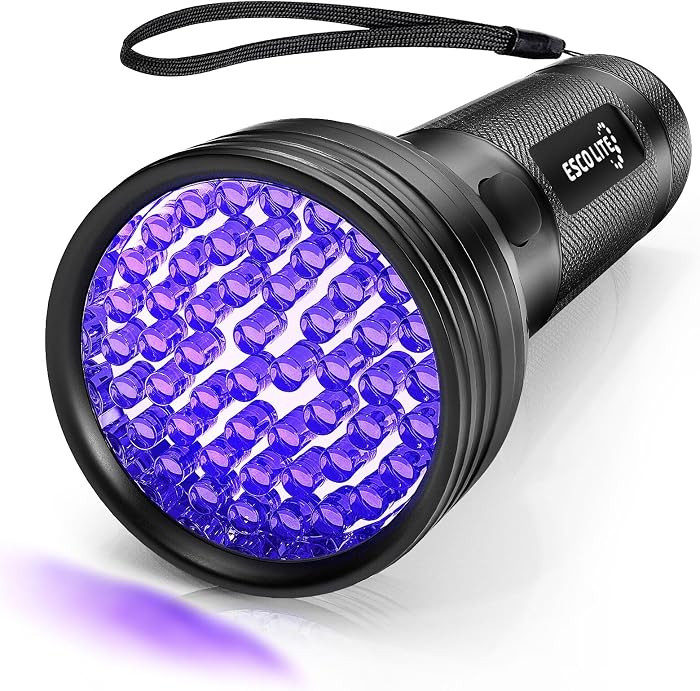 ESCO LITE UV Flashlight Black Light, 51 LED 395 nM Ultraviolet Blacklight Detector for Dog Urine,... | Amazon (US)