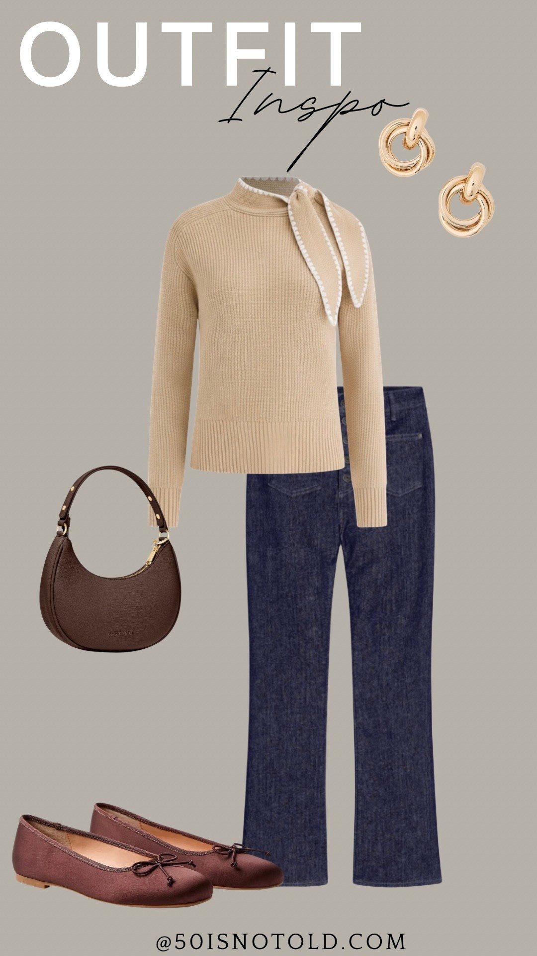 Women’s outfit idea for Winter! Classic jeans and ballet flats. Office outfit | work wear | date night 

#LTKWorkwear #LTKgrwm #LTKootd
