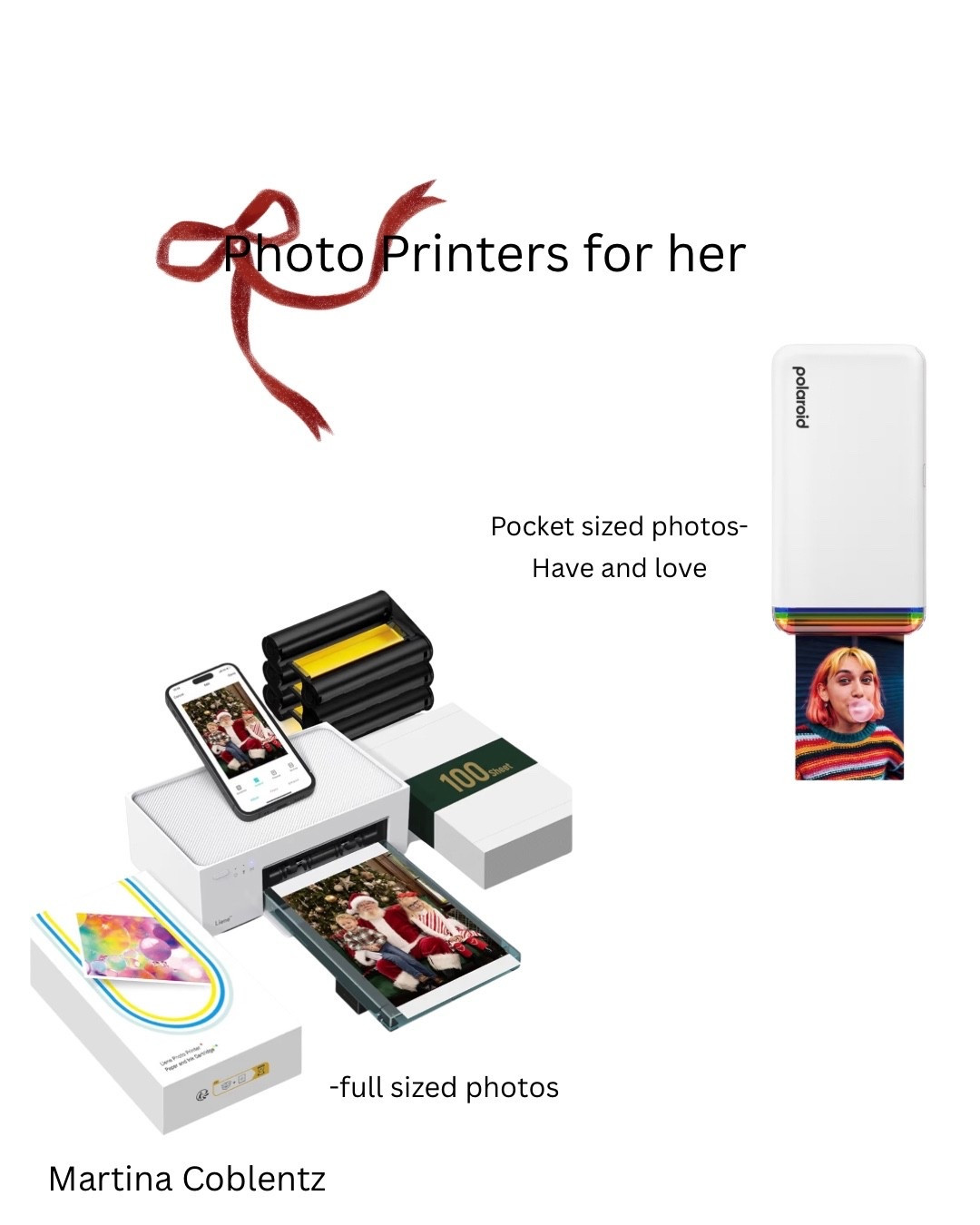 Gift guide for her. Photo printers. The small one is perfect for on the go, scrapbooking etc


•gift guide •gift ideas •Christmas gift •birthday gift •girl gift guide •boy gift guide •teen gift •hobby •photo printers 

#LTKHoliday #LTKGiftGuide #LTKHome