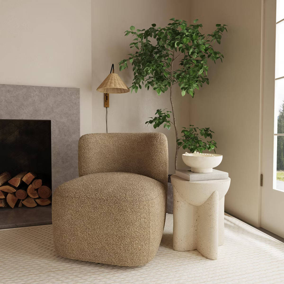 Neko Swivel Chair Cozy Faux Shearling - Threshold™ | Target