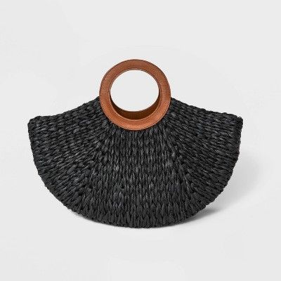 Wooden Handle Tote Handbag - Who What Wear™ Black | Target