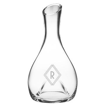 Monogram Punted Glass Carafe | West Elm (US)