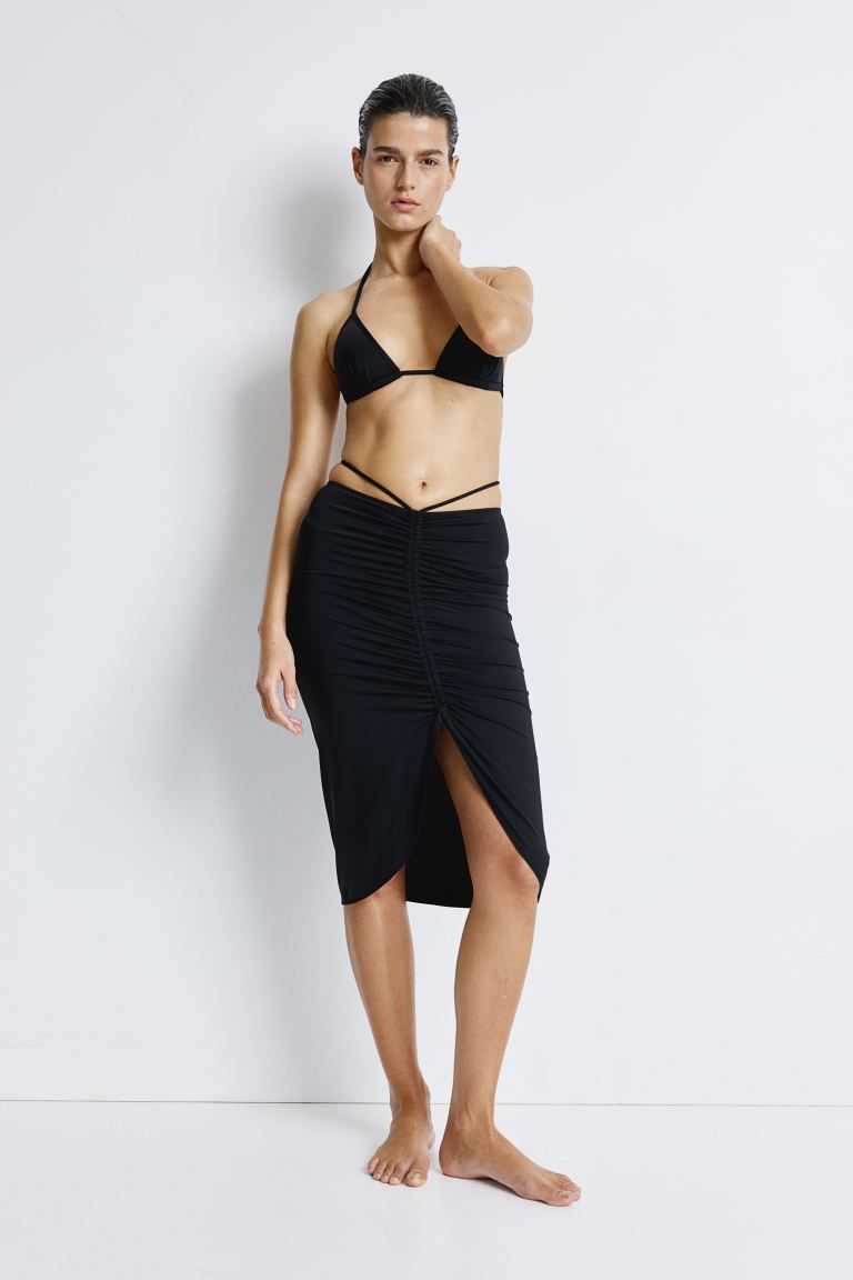 Tie-detail Beach Skirt - Black - Ladies | H&M US | H&M (US + CA)
