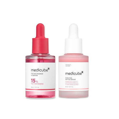 medicube Ultimate Clear Glass Skin Serum Duo: TXA + Niacinamide 15% Glow Facial Serum and PDRN Pink Peptide Serum for Uneven Skin Tone and Texture | Korean Skincare, Valentines Day Gifts for Her | Amazon (US)