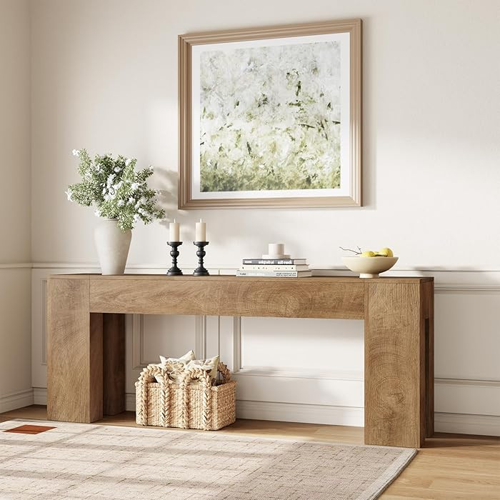 Extra Long Sofa Console Table for Entryway Living Room, 78-Inch Farmhouse Wood Behind Couch Table... | Amazon (US)