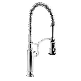 Tournant Single-Handle Pull-Down Sprayer Kitchen Faucet in Vibrant Stainless | The Home Depot
