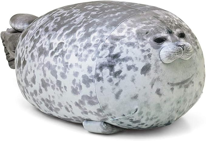 MerryXD Chubby Blob Seal Pillow,Stuffed Cotton Plush Animal Toy Cute Ocean Large(23.6 in) | Amazon (US)