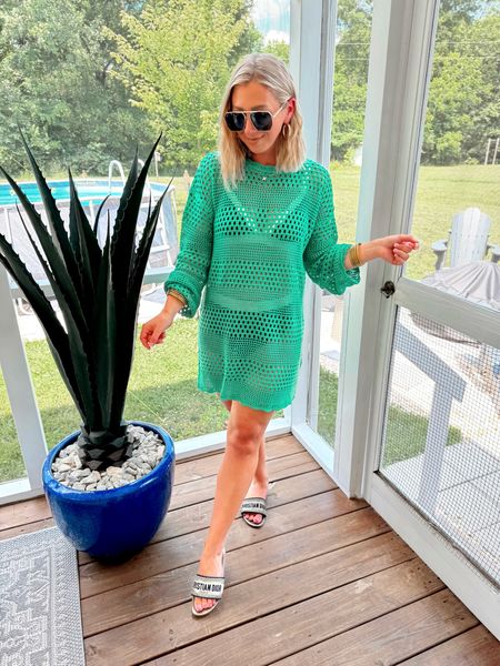 Favorite swim coverup in a new color: LAKE 🌴 (size medium so I can wear it as a dress too with a slip)

Crochet swim coverup, Amazon fashion, crochet dress, vacation style 

#LTKStyleTip #LTKFindsUnder100 #LTKSwim