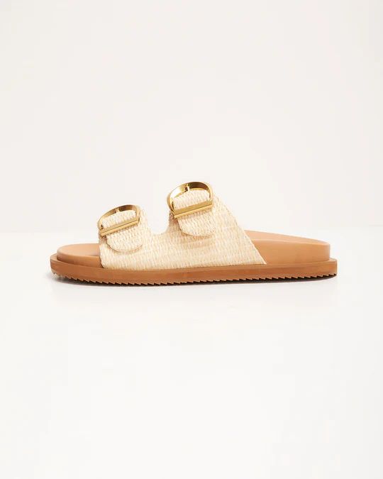 Tayo Raffia Flat Sandals | VICI Collection