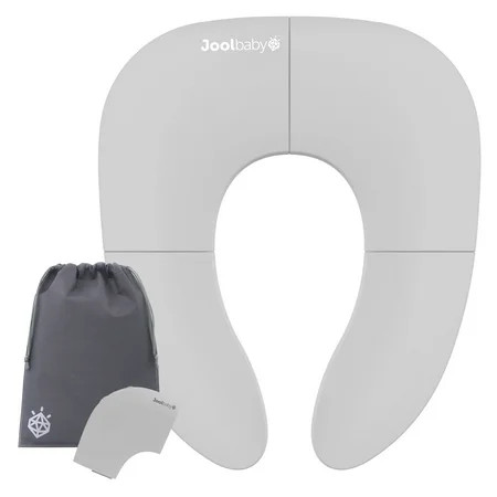 Jool Baby Folding Travel Potty Training Seat for Toddlers, Fits Round & Oval Toilets, Non-Slip Suction Cups, Includes Free Travel Bag (Gray) | Walmart (US)