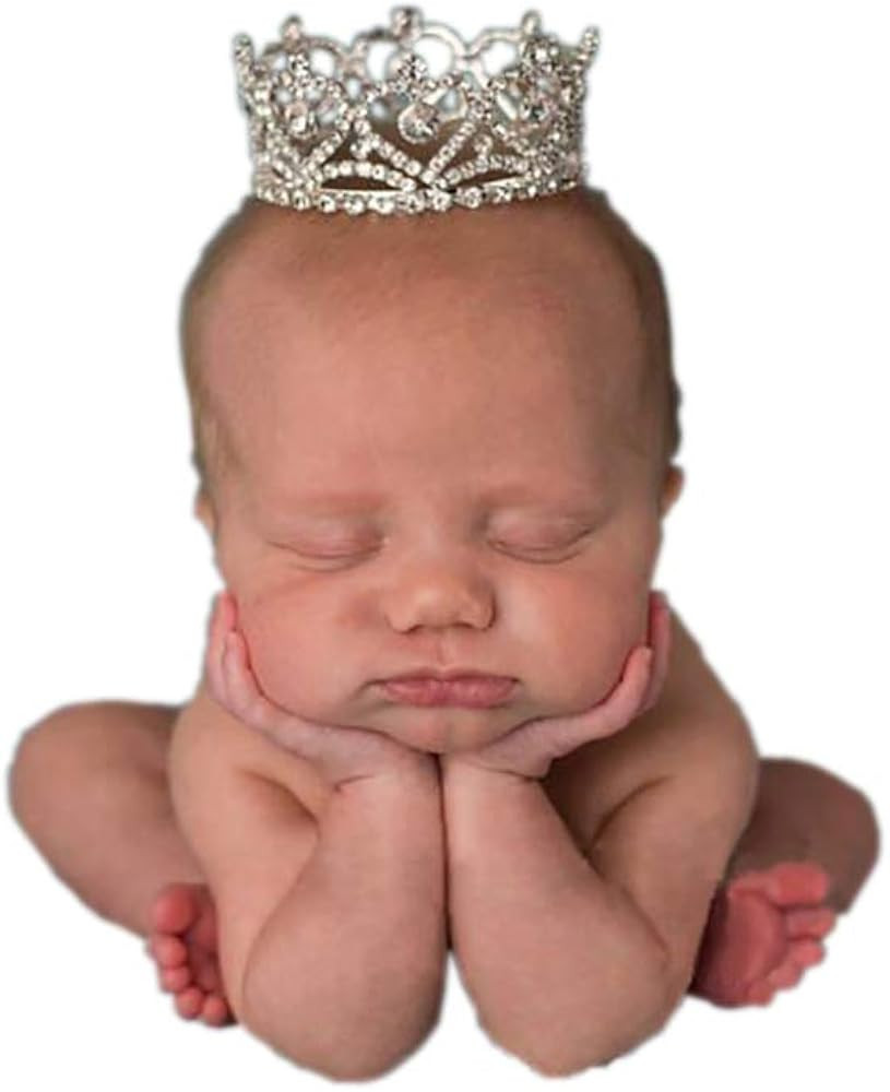 Infant Baby Girl Boy Crown Photo Shoots Headband for Newborn Crystal Princess Party Headwear Phot... | Amazon (US)
