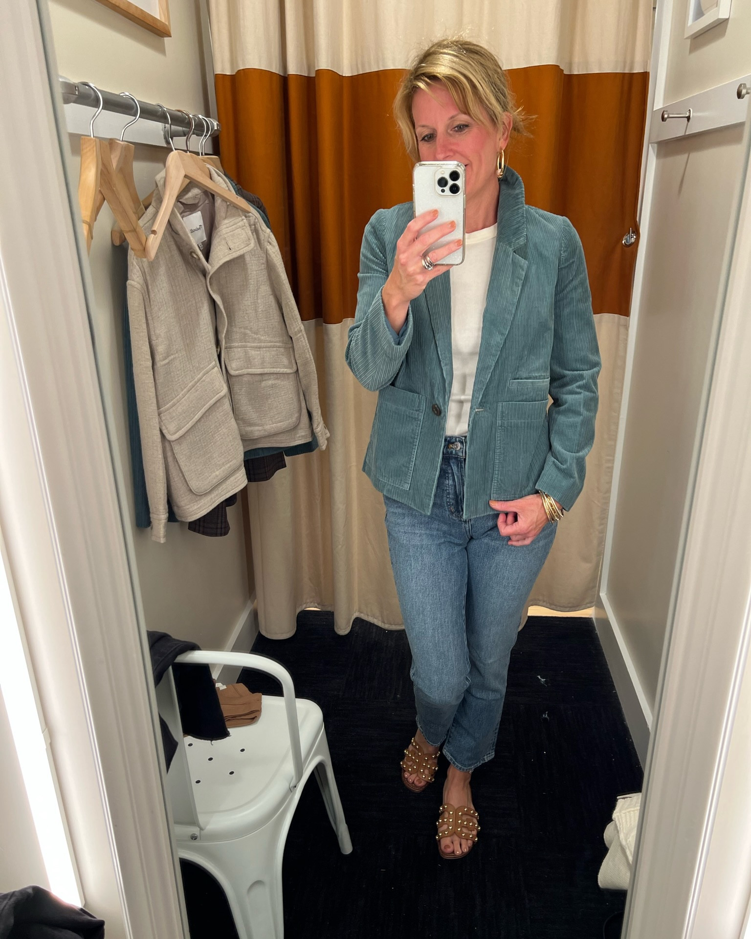 Madewell Black Friday Sale still going on this weekend and this fun cord blazer + jeans look that SEB loves is on sale! 50% off wide code! 

#LTKsalealert #LTKSeasonal #LTKCyberweek