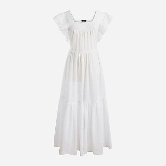 Flutter-sleeve cover-up dress | J. Crew US