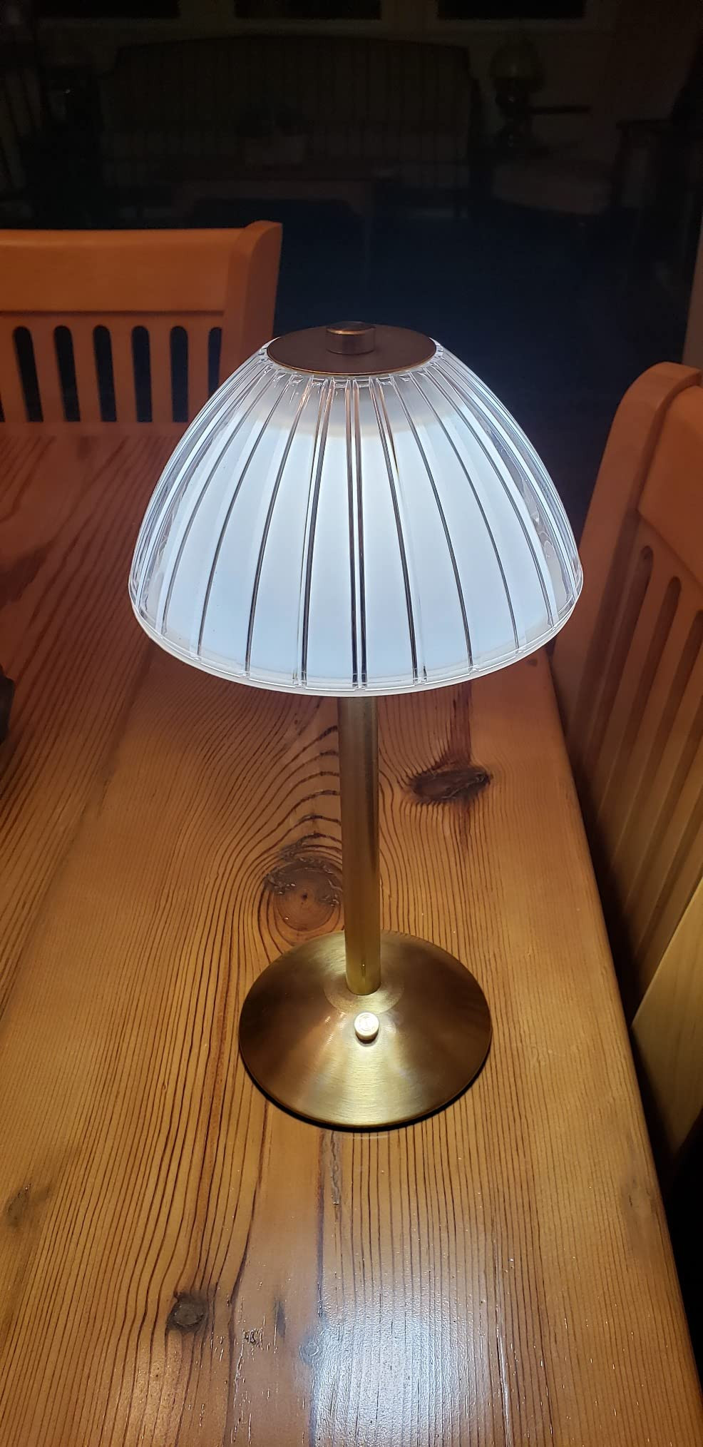 HEQET Cordless Table Lamps Rechargeable Lamps for Home, USB Charge Gold 12'' Tall LED Brass Porta... | Amazon (US)