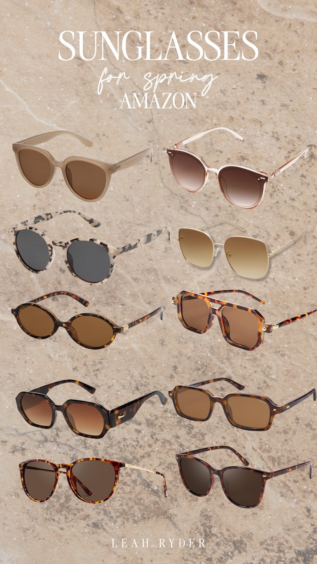 These Amazon sunglasses for spring are classic, affordable, and easy to mix into any outfit. From tortoiseshell frames to oversized and neutral styles, they add instant polish to everyday looks. Lightweight and wearable, these sunglasses work for casual outfits, travel, and warm-weather days. A simple Amazon accessory refresh for spring and summer outfits.

#LTKTravel #LTKSeasonal