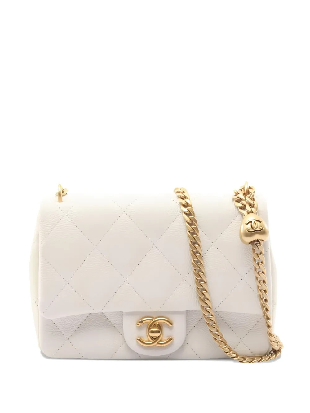 CHANEL Pre-Owned 2021 Matelasse W chain shoulder bag - White | Farfetch Global