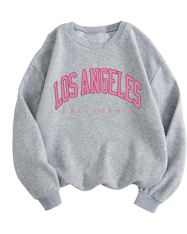 SweatyRocks Women's Letter Graphic Sweatshirt Crewneck Long Sleeve Casual Pullover Tops | Amazon (US)