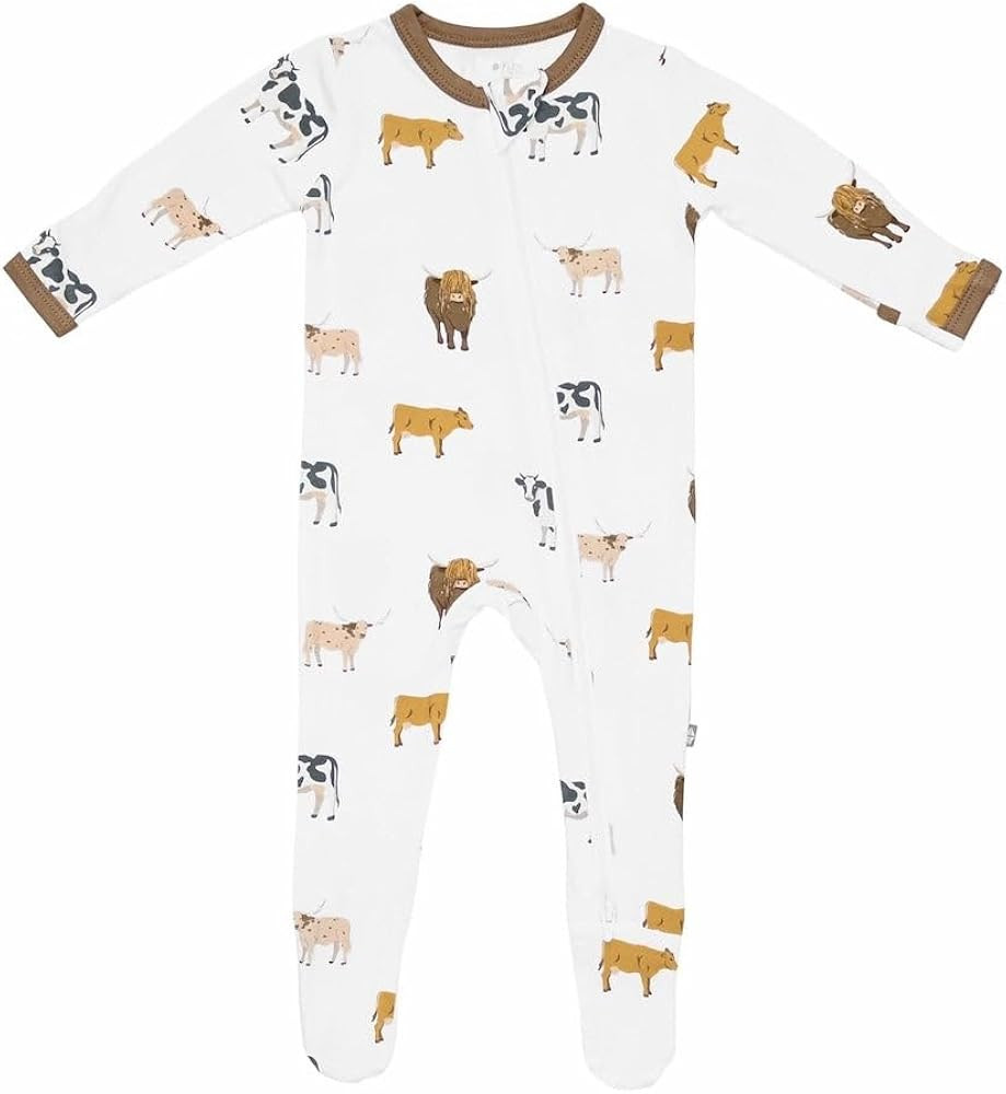 KYTE BABY Unisex Zipper Closure Footies, Rayon Made From Bamboo, 0-24 Months | Amazon (US)