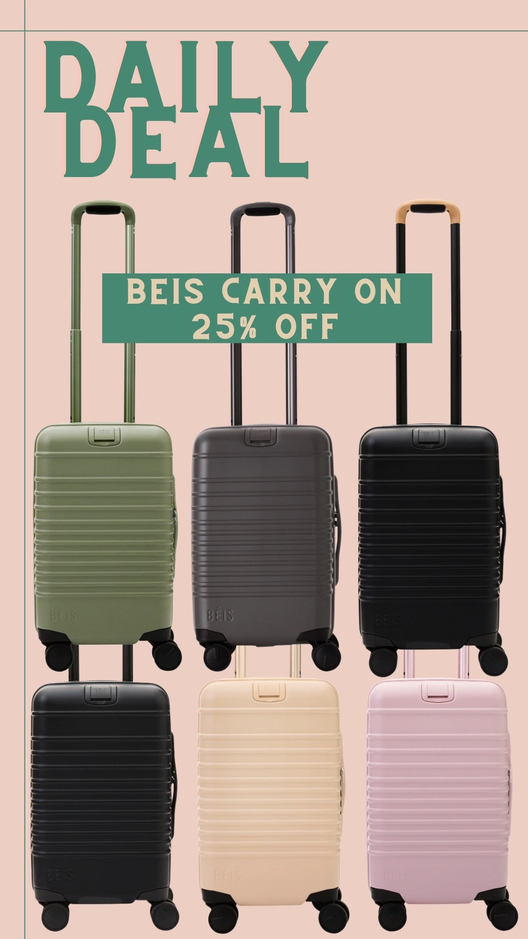Grab a new Beis carry on for 25% off, just in time for spring break travels!! 

#LTKdayinmylife #LTKSaleAlert #LTKTravel