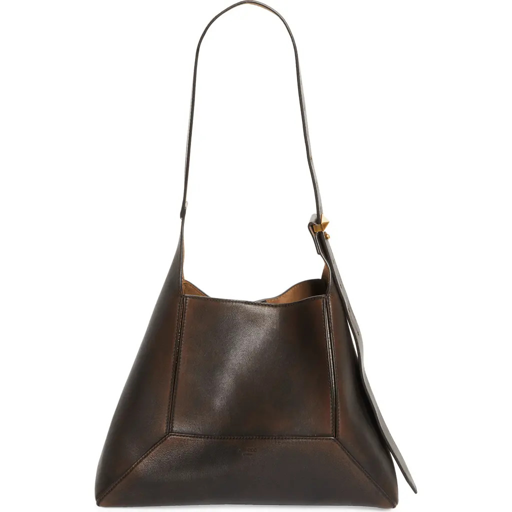 Jimmy Choo Medium Diamond Leather Hobo Bag in Cognac/Gold at Nordstrom | Nordstrom