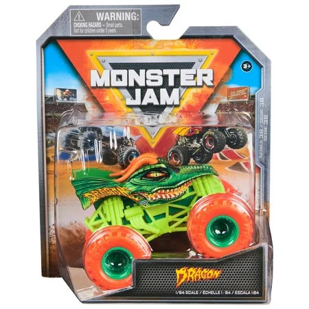 Monster Jam, Official Dragon Monster Truck, Die-Cast Vehicle, 1:64 Scale, Kids Toys for Boys Ages 3 and up | Walmart (US)