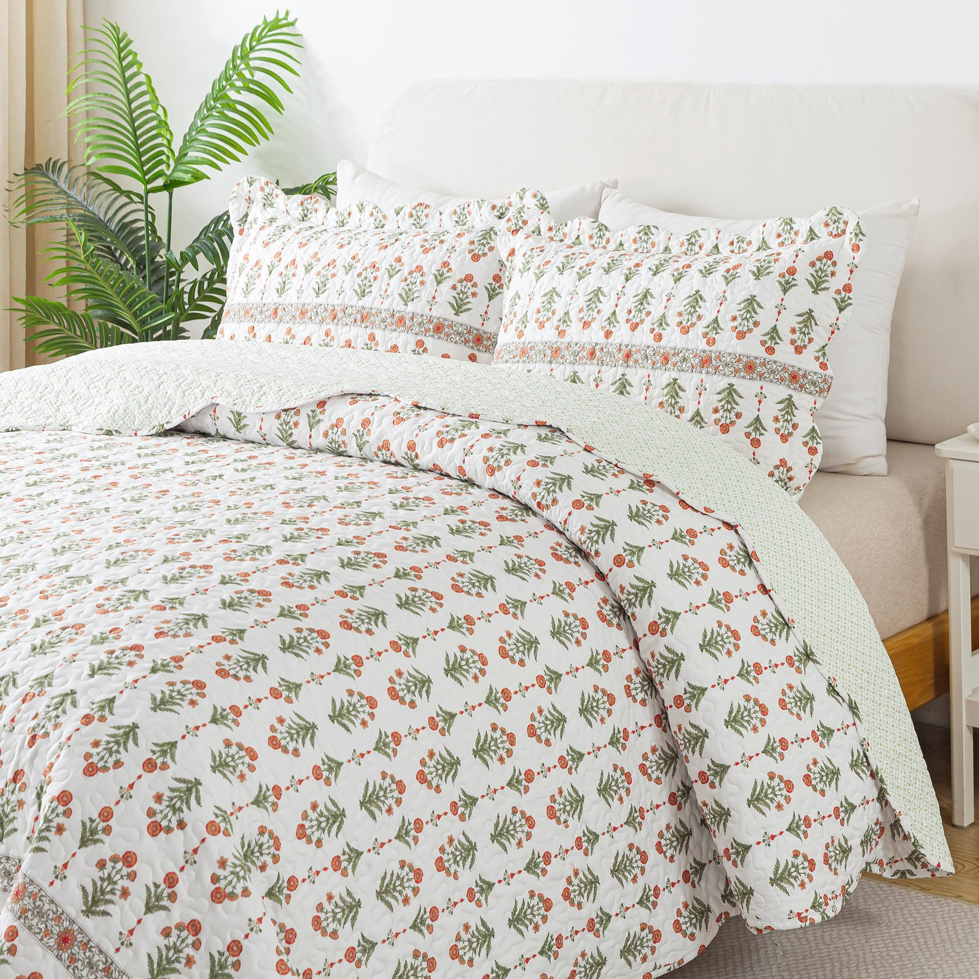 HoneiLife Quilt Sets King Size - Floral Bedspreads for King Bed, 3-Piece Wildflower Coverlets, Bo... | Amazon (US)