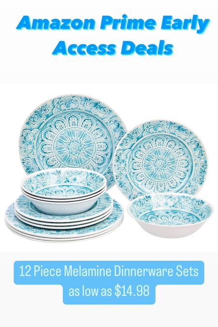 12 piece melamine dinnerware sets only $14 - Amazon prime early access sale - Amazon sale - Amazon home - Amazon deal - Amazon deals - Amazon finds 

#LTKhome #LTKsalealert #LTKunder50