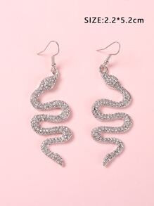 Rhinestone Snake Decor Drop Earrings SKU: sw2108079464594745(500+ Reviews)$2.00$1.90Join for an E... | SHEIN