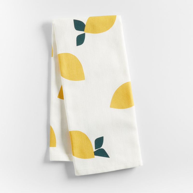 Yellow Lemon Dish Towel + Reviews | Crate & Barrel | Crate & Barrel