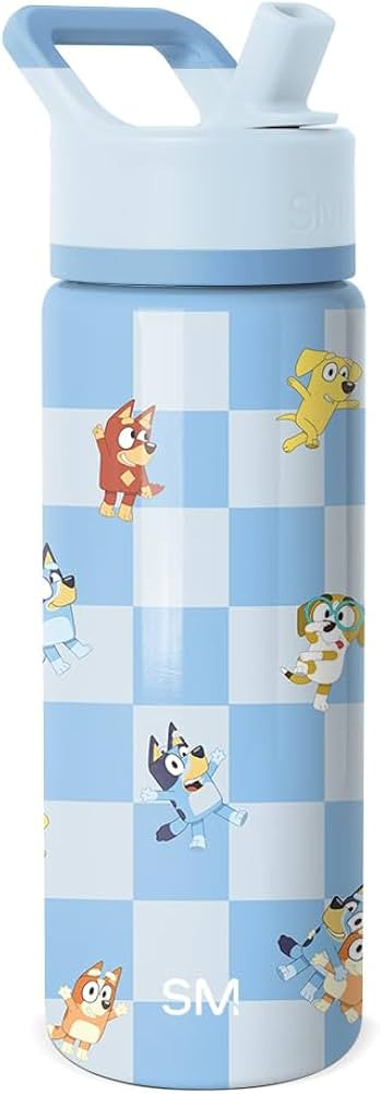 Simple Modern Bluey Kids Water Bottle with Straw Lid | 18oz Insulated Stainless Steel Kids Tumble... | Amazon (US)