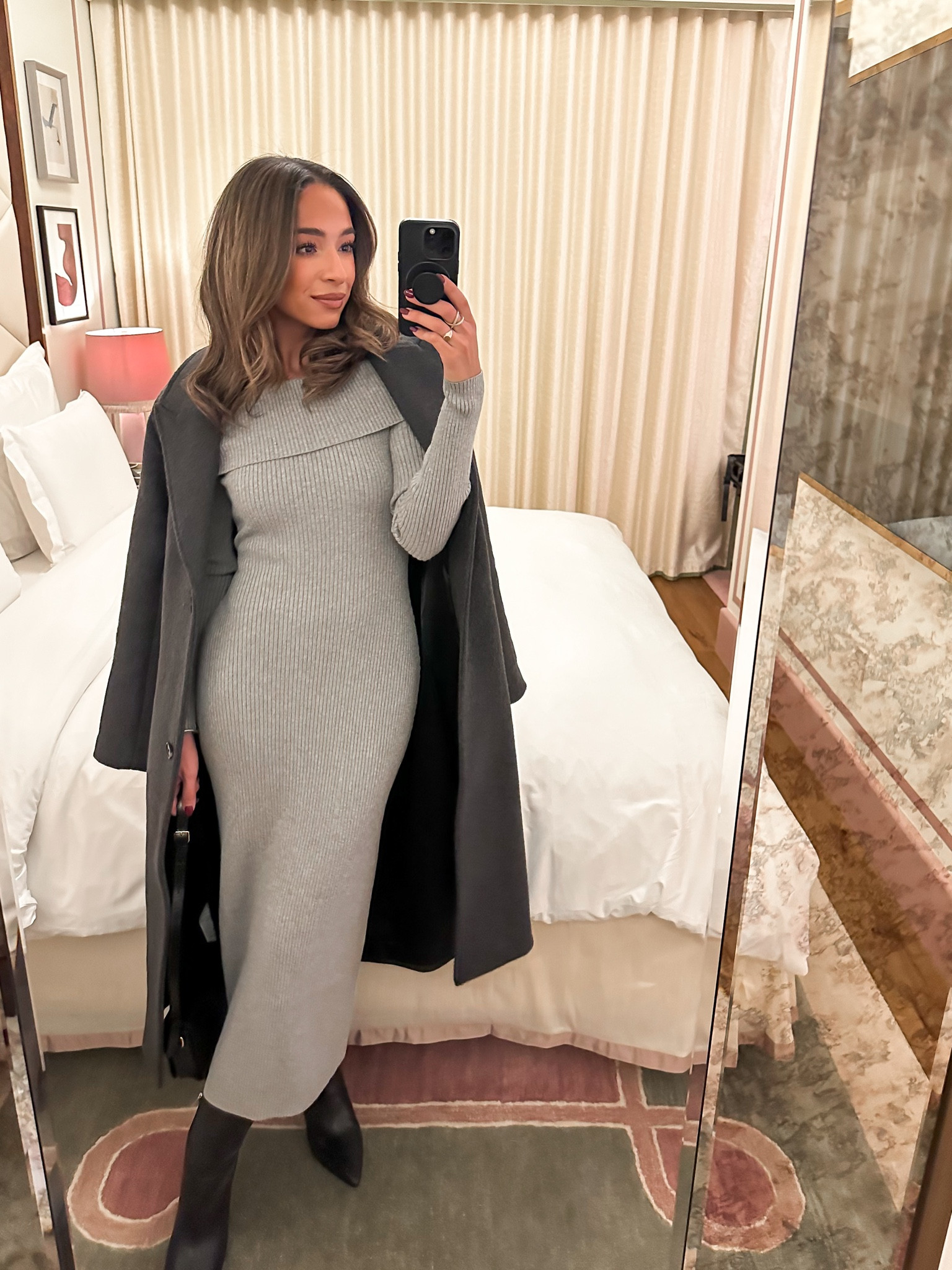 NYC Dinner outfit 🤍 code AFNENA to save on Abercrombie! Size Small Tall in grey coat and Small in off the shoulder sweater dress. Boots fit TTS but I always size up 1/2 in boots!




Winter date night outfit, GNO outfit, casual holiday outfit, Christmas outfit

#LTKstyletip #LTKfindsunder100 #LTKHoliday
