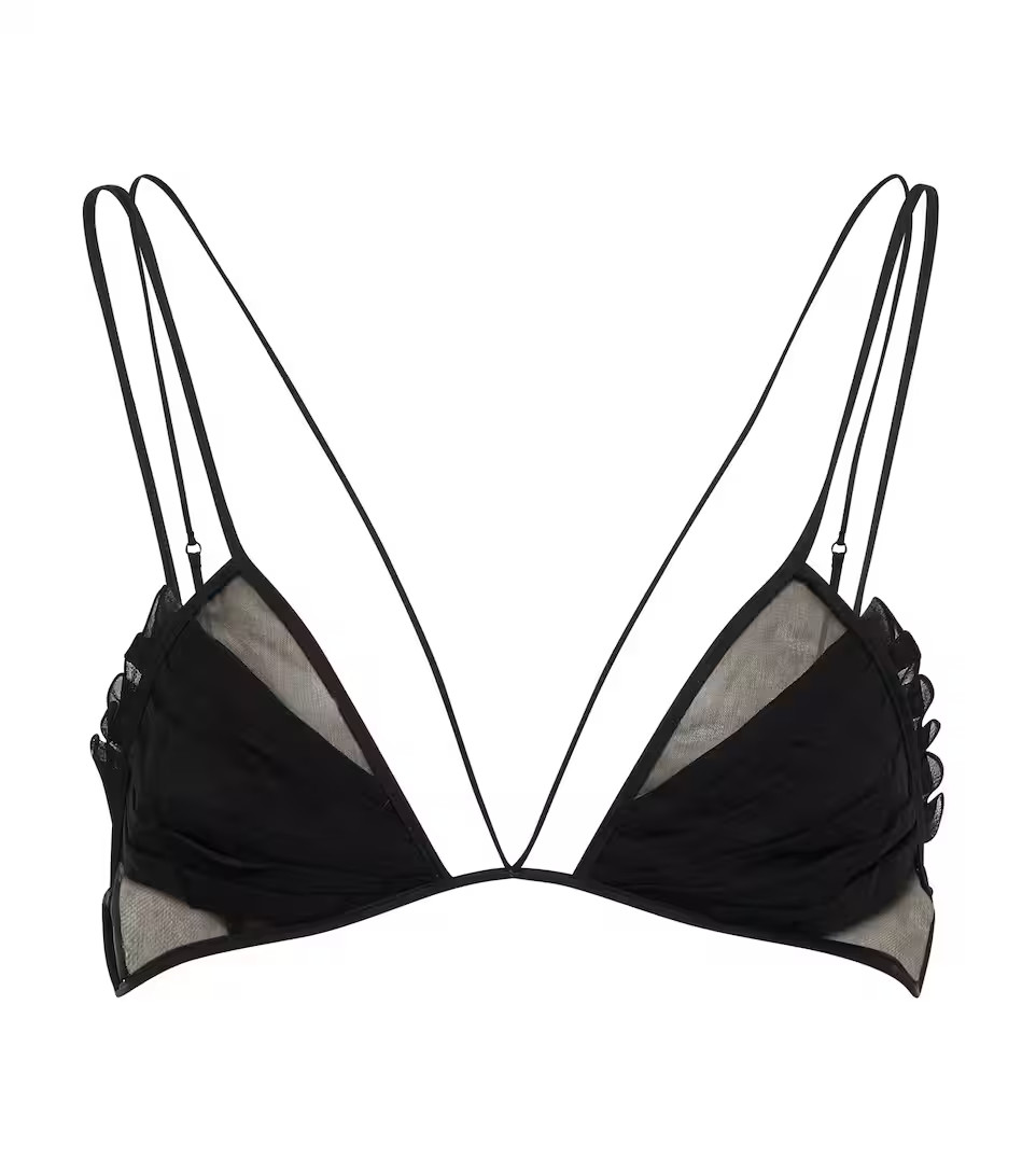 Layered silk mesh bra | Mytheresa (US/CA)