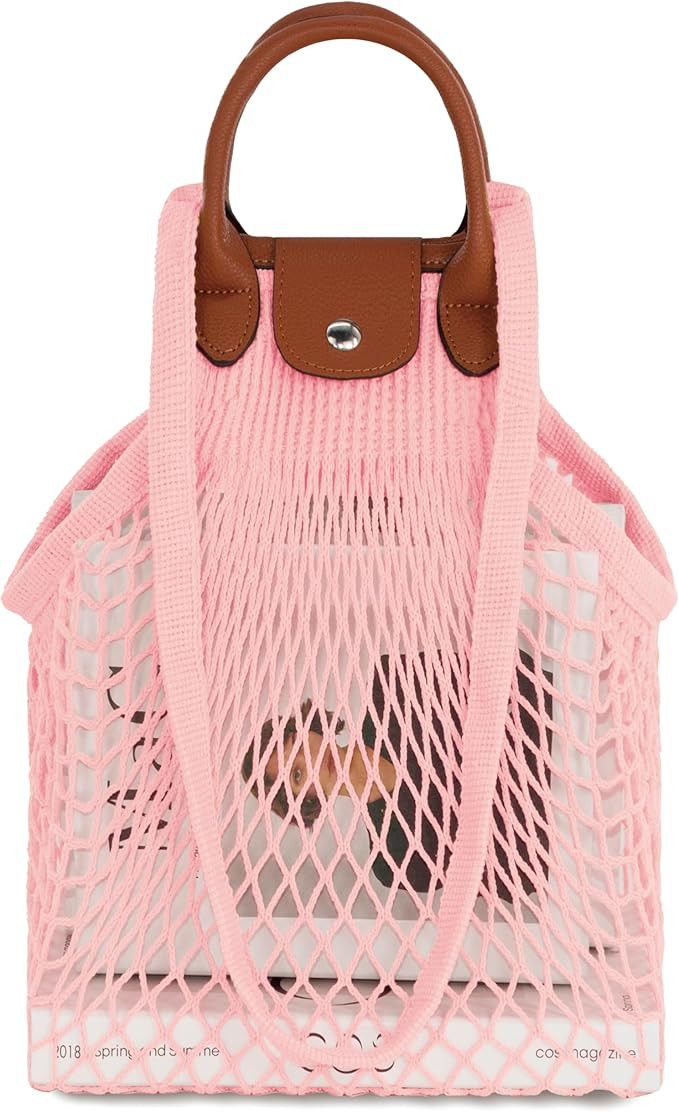 Hibala Woven Bag for Women, Fishing net bag,Straw Mesh Tote Bag, Beach,Hobo Bag, Foldable Large C... | Amazon (US)