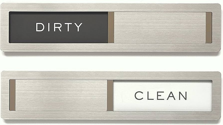 Premium Stainless Steel Dishwasher Magnet Sign - Kitchen Organizers and Storage - Magnet for Dish... | Amazon (US)