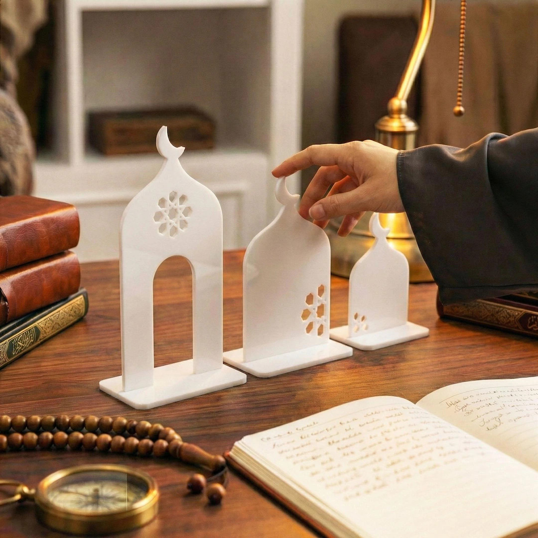 Ramadan Minaret Set Islamic Home Decor Acrylic Mosque Stand Ramadan Table Decorations Eid Gift - ... | Etsy (US)