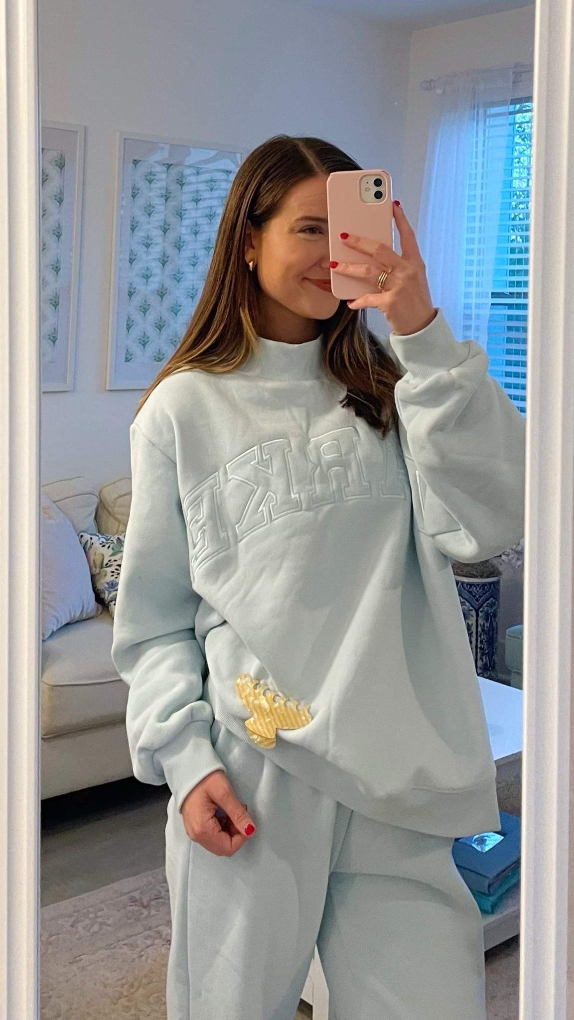 Parke Sweatshirt 🤍 Wearing a size L/XL, I usually wear an XS/S for reference! Size Medium in sweatpants for the extra length, I’m 5’9”! 

#LTKootd #LTKTall #LTKU