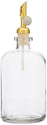 Glass Mouthwash Dispenser | Recycled Clear Glass Self Pour Spout Mouthwash Dispenser + Cooking Oi... | Amazon (US)