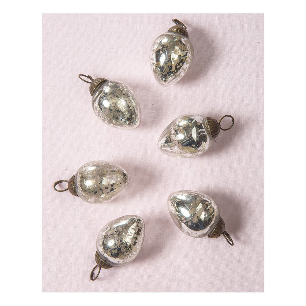 6 Pack | Mini Mercury Glass Ornaments (Raine Design, 1.75-inch, Silver) - Vintage-Style Decoratio... | Walmart (US)