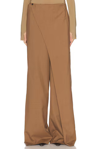 Mugler Wide Leg Pant in Beige | FWRD 