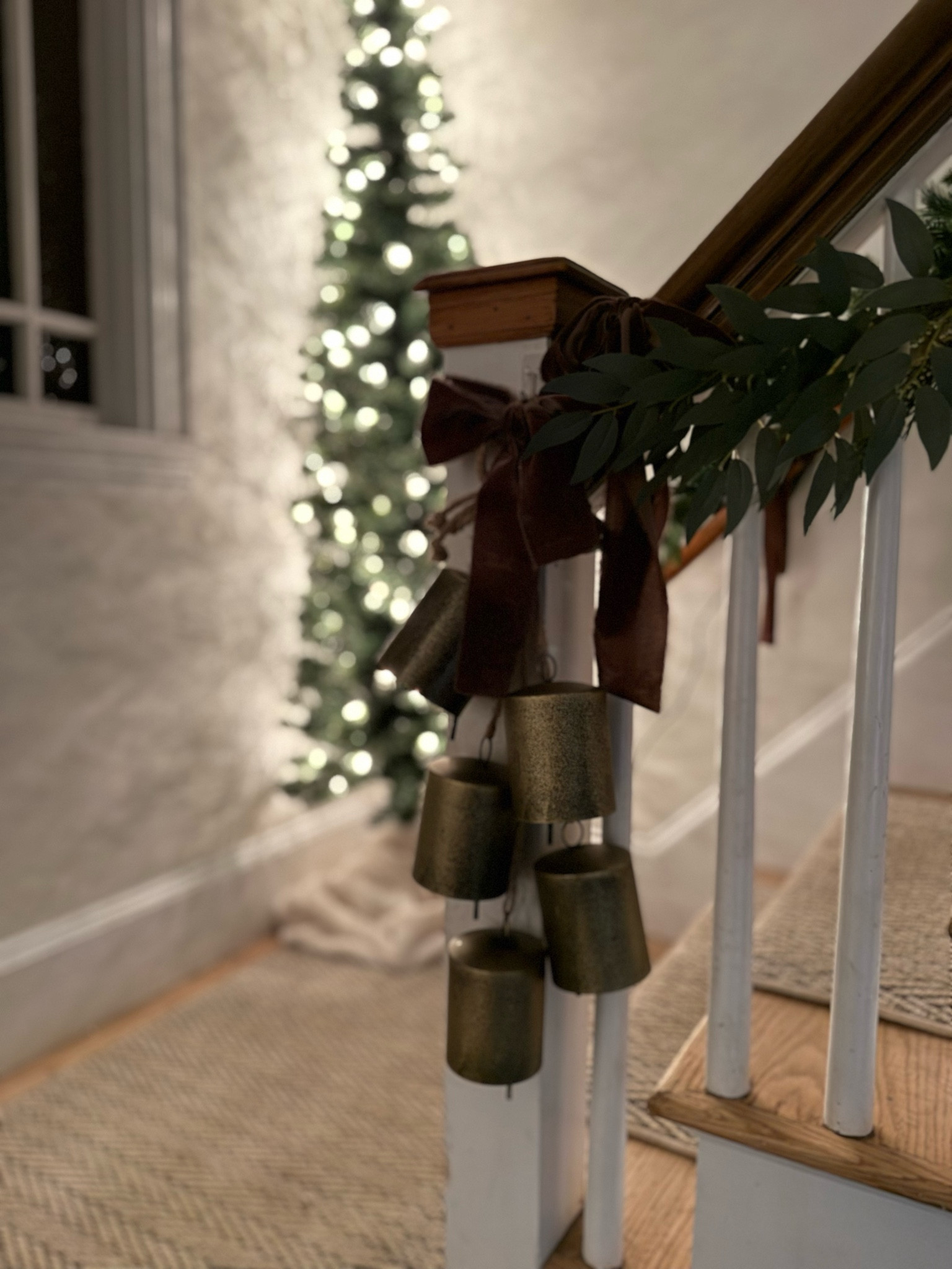 Modern Christmas decor. Vintage Bells. Christmas bells. Brown velvet bow. Brown ribbon. 

#LTKGiftGuide #LTKCyberWeek #LTKHoliday