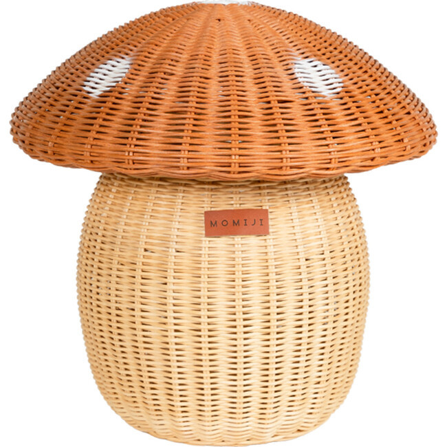 MOMIJI | Mushroom Handcrafted Rattan Storage Basket, Natural | Maisonette | Maisonette