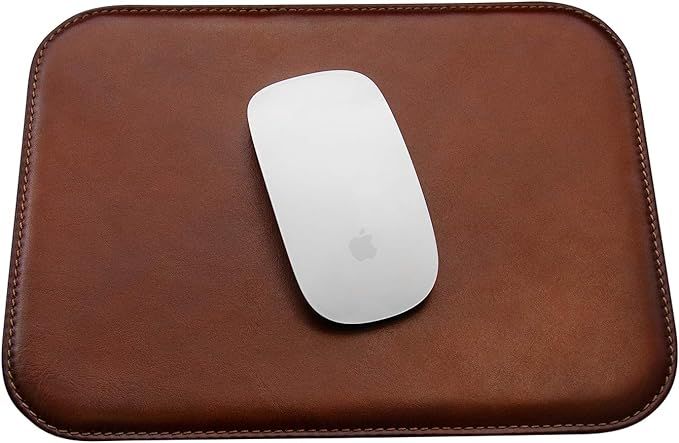 Maruse Italian Leather Mouse Pad for Home or Office Desktop, Handmade in Italy, Brown | Amazon (US)