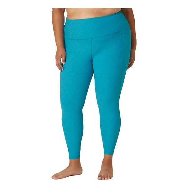 Women's Beyond Yoga Out of Pocket High Waisted Midi Tights 2X Blue Glow | Scheels