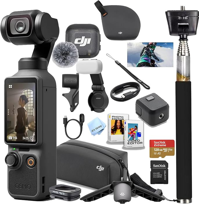 DJI Osmo Pocket 4 Creator Combo, Vlogging Cameras, 4K/240fps Vlog Camera, 3-Axis Stabilization, A... | Amazon (US)